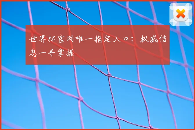 世界杯官网唯一指定入口：权威信息一手掌握
